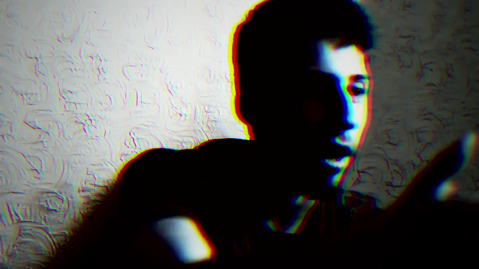 Glitched portrait from BLOOD TAPE