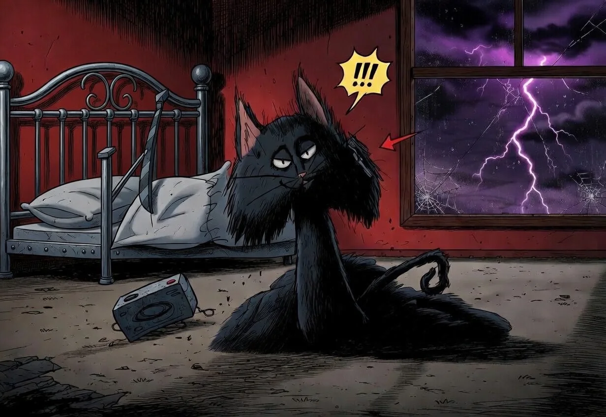 Serious Black Cat